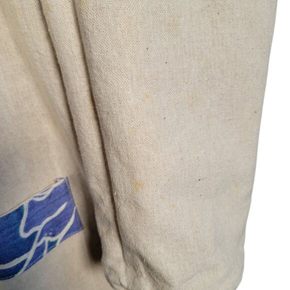 Vintage Reversible Boho Kimono Jacket M-L Handwoven Cotton Fringe Artisan - Picture 5 of 7